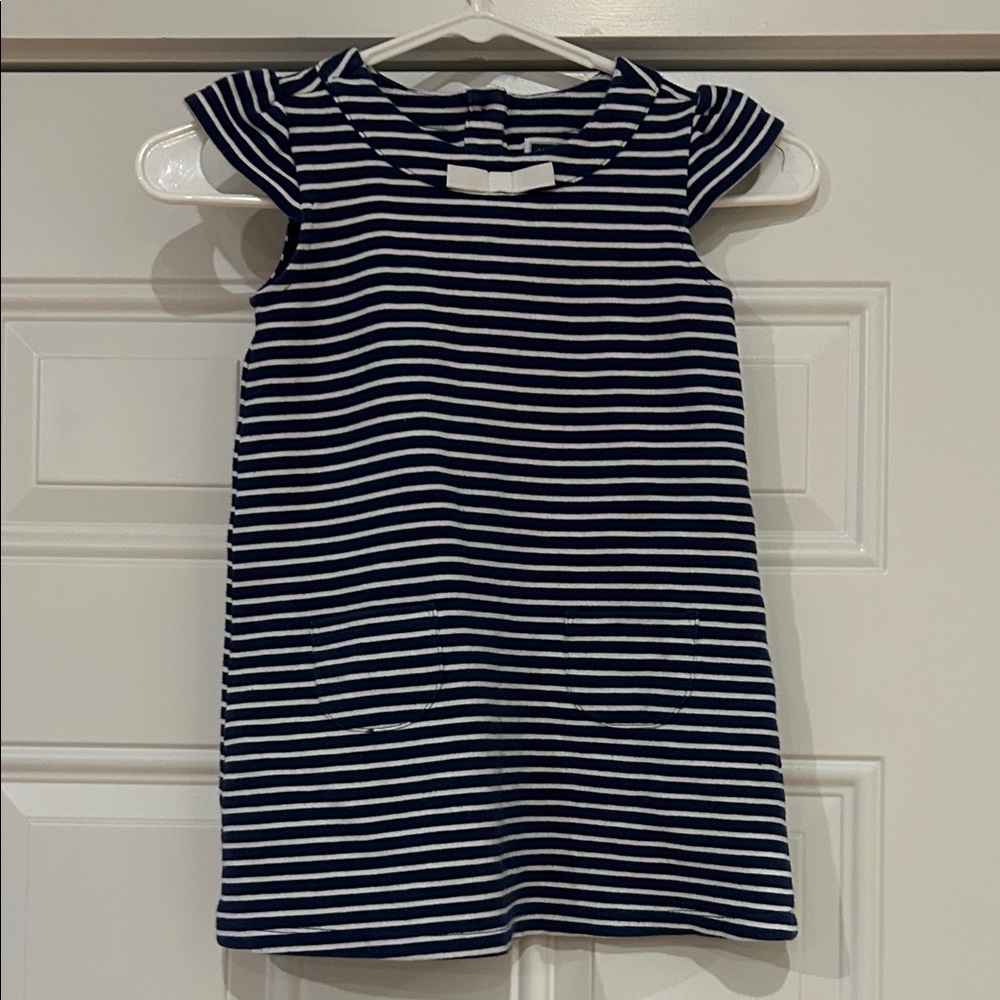 Janie and Jack Striped Navy and White Dress